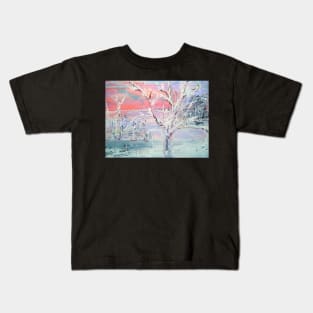 First Snowfall Kids T-Shirt